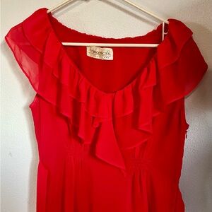 Francesca Red Ruffle Dress